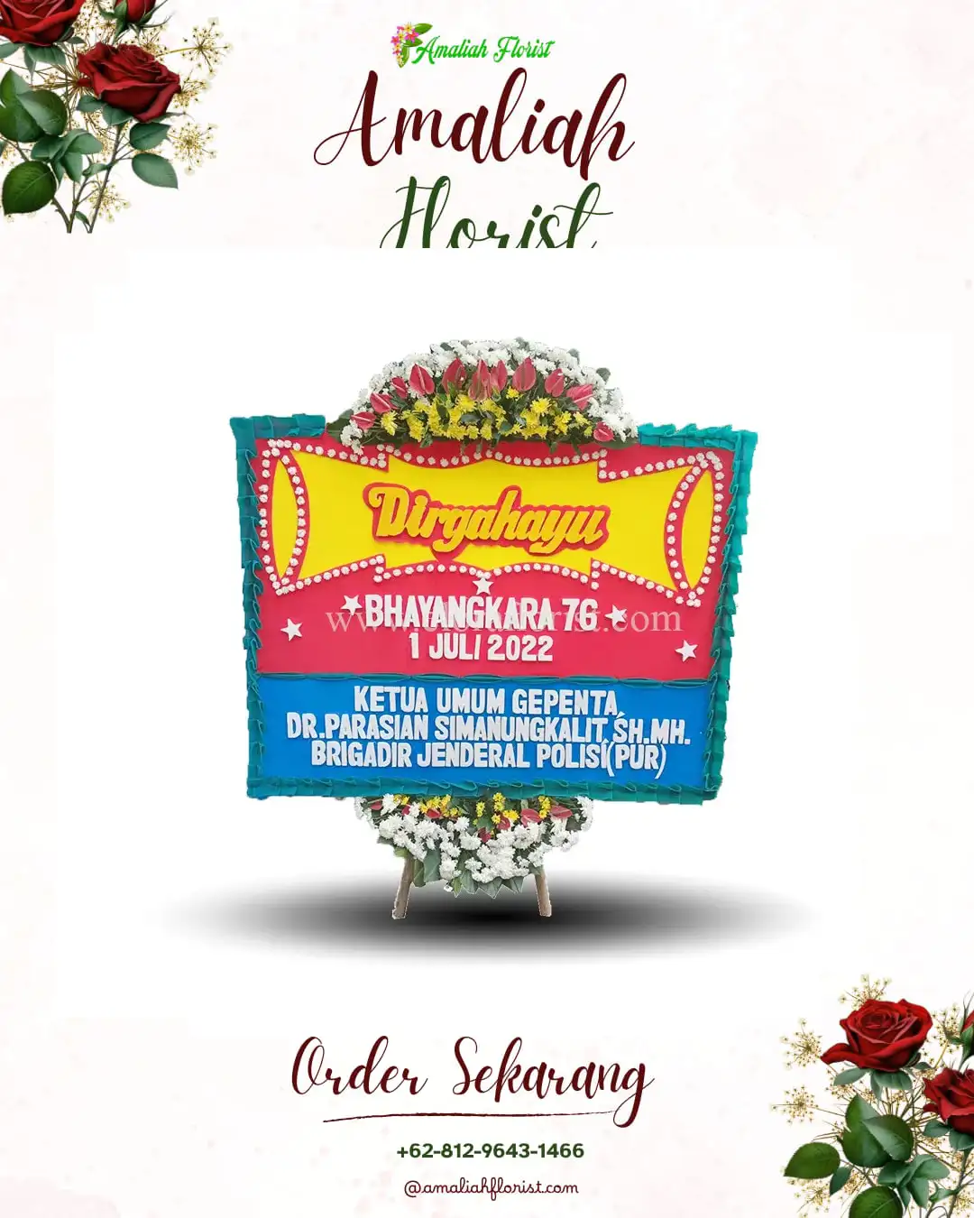 Papan Bunga HUT Ulang Tahun Galur